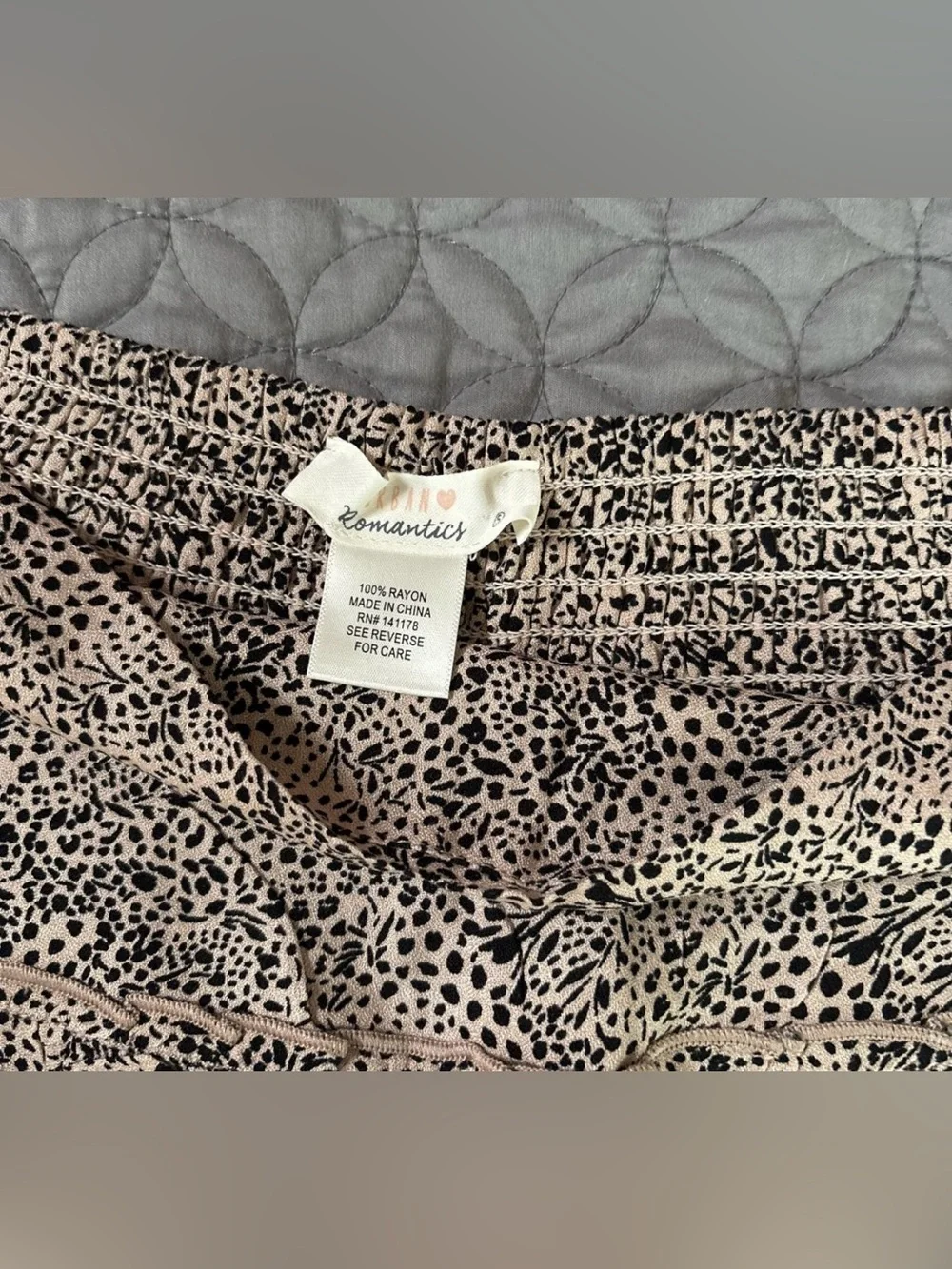 NEW Beige and Black Animal Print High Waist Skirt.